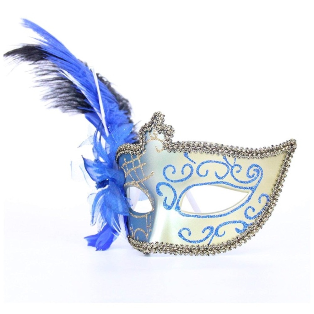 🧟♀️Gold & Blue MASQUERADE EYE MASK BUNDLE *NWT* - Picture 6 of 7
